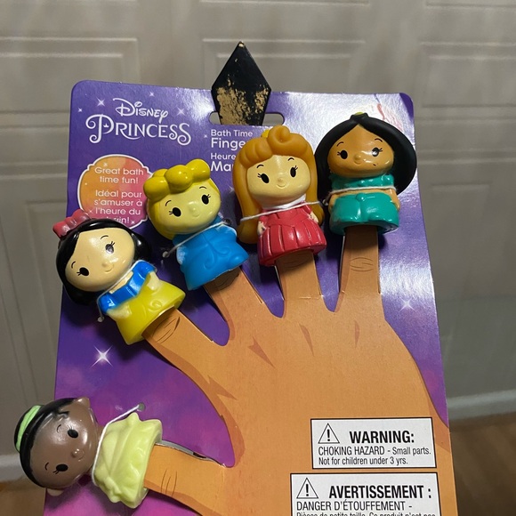 - Disney Princess Finger Puppets Set Of  5 Pcs Bath Time Play - Picture 4 of 5